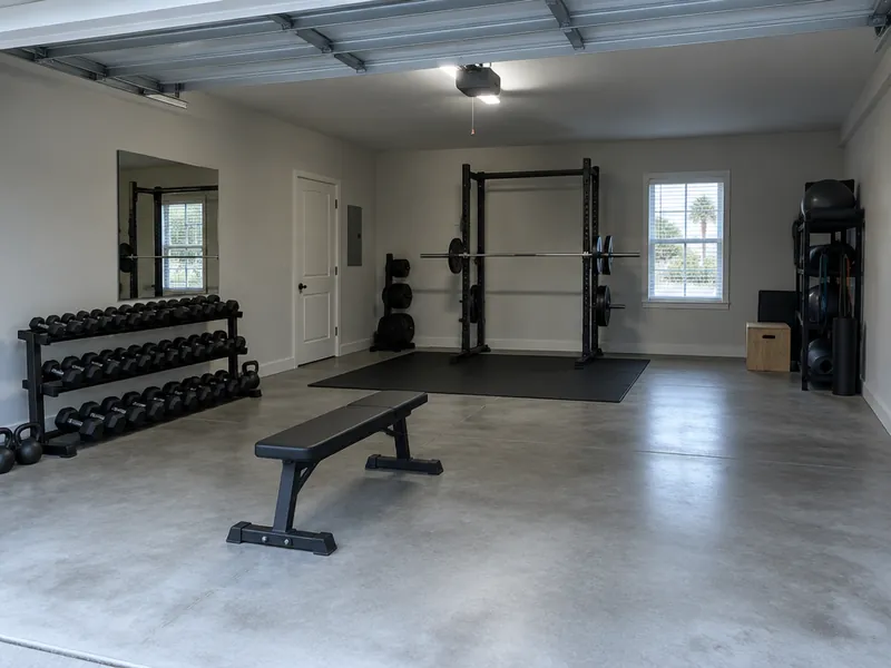 Exposed aggregate polished concrete floor close-up in Myrtle Beach, SC